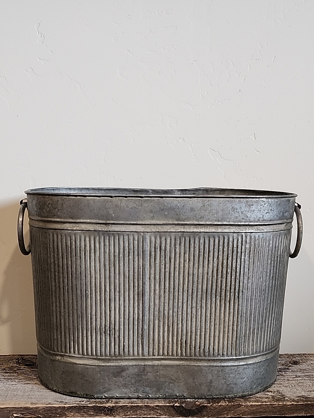 Galvanized Metal Planter Bin - Gray
